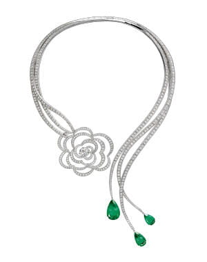 collier fil de camélia de chanel joaillerie