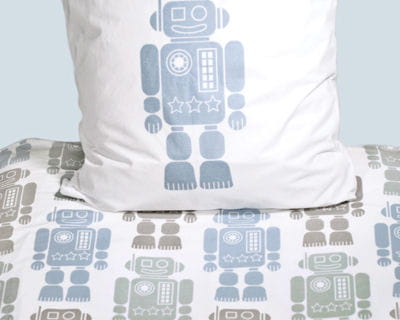 housse de couette et taie d'oreiller 'robo' de fred the dog chez decoclico
