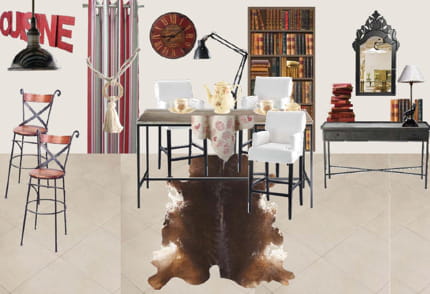 l'ambiance imaginée par la décoratrice pour la salle à manger