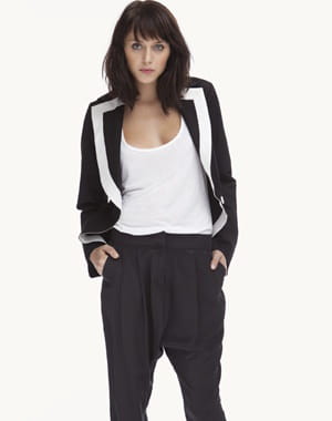 veste noire et blanche de no collection