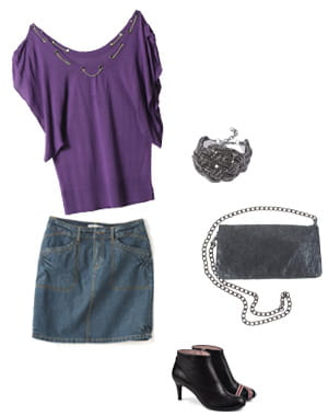 jupe somewhere (45 euros), pull xanaka (29,95 euros), bottines annabel winship