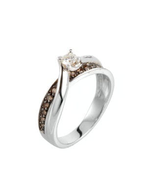 solitaire avec diamants bruns du manège à bijoux solitaire avec diamants bruns du manège à bijoux