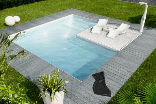 Une piscine cubique très tendance