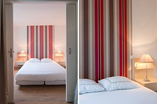 Esprit loft dans un trois-pièces parisien : chambre bayadère