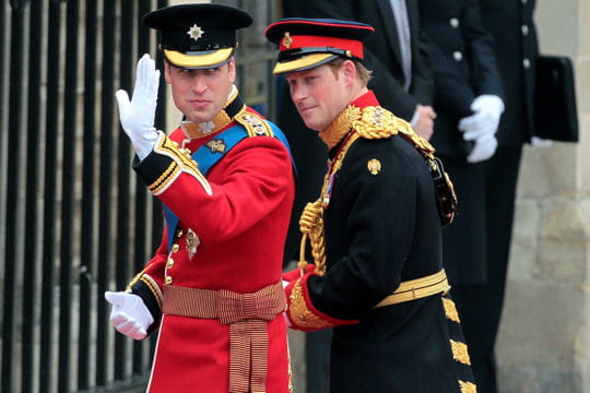 Le prince William et son témoin Harry