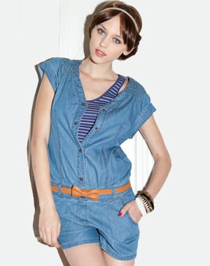 combishort en jean de tipster
